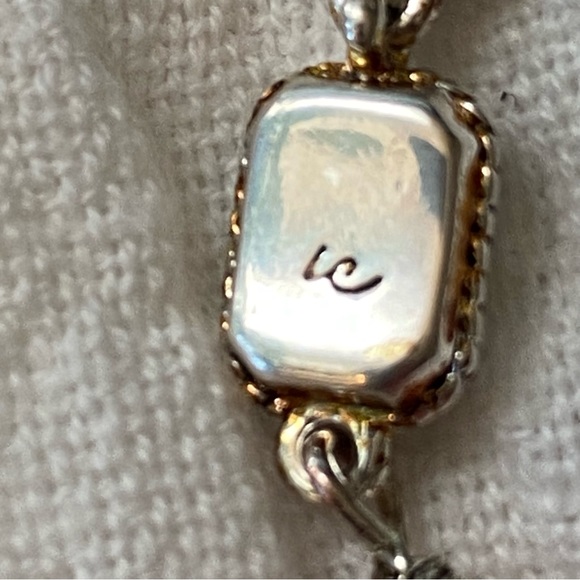 Liz Claiborne Silver Tone Simulated Red Stone Dangle Earings - Picture 9 of 9